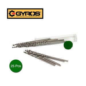 Includes 25 Precision Hand Micro Drill bits with Clear Storage Vial Carbon Steel For use with Pin Vise and Rotary Tools Gyros Mini Twist Drill Bits Size #73 .0240”/.610mm 45-12573 