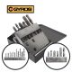Gyros High Speed Steel Metric Tap and Drill Bit Set – 118 Degree Point Jobber Length Drill Bits - Includes 18 HSS Pieces - With Protective Metal Storage Case (93-17018)
